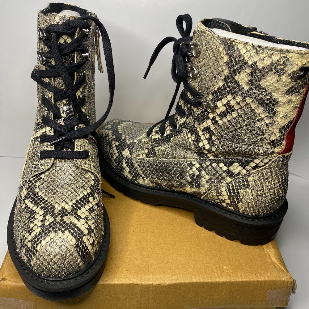 SALT + UMBER  MONTANA BOOT - SNAKESKIN - SZ 38/8